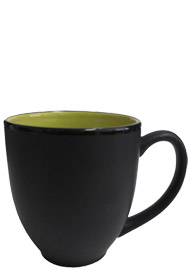 15 oz hilo bistro matte black out/gloss lime green in