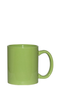 11 oz c-handle coffee mug - Lime Green
