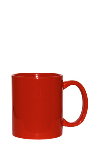 11 oz c-handle coffee mug - Red In and Out