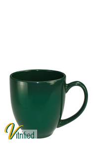 15 oz cancun bistro coffee mug - Hunter Green - Vitrified