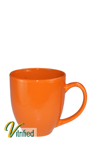 15 oz cancun bistro coffee mug - California Orange - Vitrified