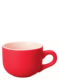 16 oz cappuccino soup mug - red