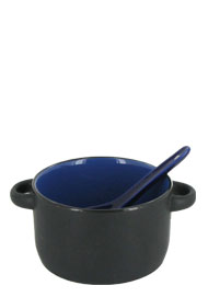 12.5 oz hilo bowl with spoon - midnight blue