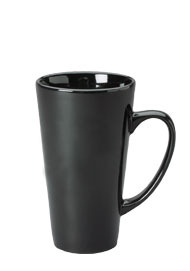 16 oz topeka latte mug - black