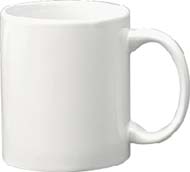11 oz c - handle mug, european white vitrified