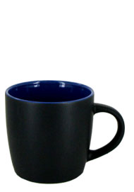 12 oz effect matte finish mug - black/ocean blue
