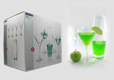 6-pc saga cocktail glass set