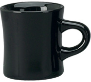 10 oz diner mug - black - vitrified