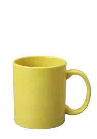11 oz c-handle coffee mug - yellow