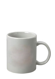 11 oz c-handle coffee mug - light gray