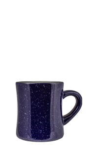 10 oz Santa Fe Diner Mug, Cobalt Blue colored exterior and White Interior