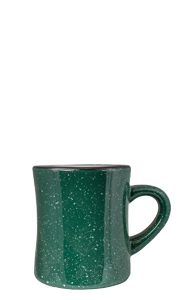 10 oz Santa Fe Diner Mug, Green colored exterior and White Interior