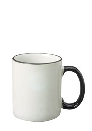 12 oz halo c-handle coffee mug - black