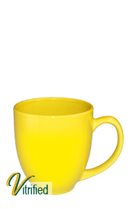 15 oz cancun bistro coffee mug - Lemon Yellow - Vitrified