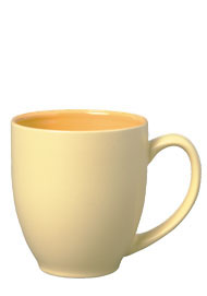 15 oz bistro matte sorbet mug - yellow