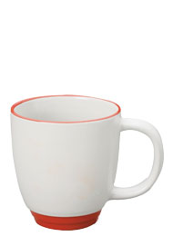 14 oz new orleans mug - white body - red