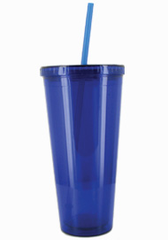 24 oz Royal Blue Grand journey travel cup with lid and straw