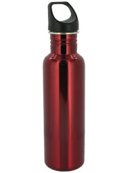 stainless steel 26 oz excursion sports bottle - red