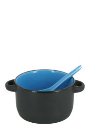 12.5 oz hilo bowl with spoon - sky blue