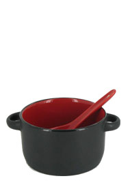 12.5 oz hilo bowl with spoon - red