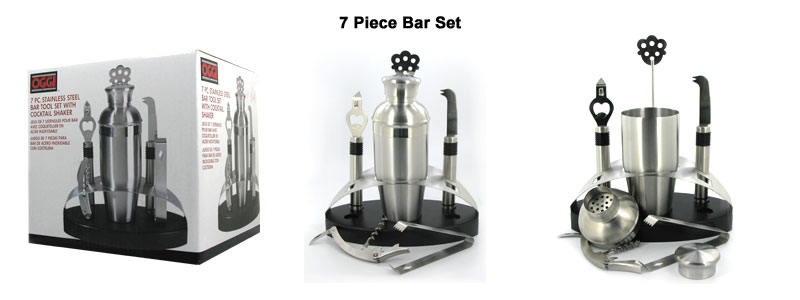 7 pc. stainless steel bar tool set