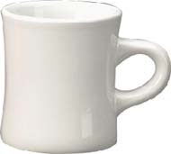 10 oz diner mug - european white-vitrified