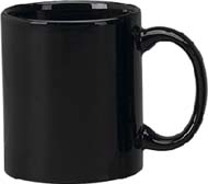 11 oz c - handle mug, black-vitrified