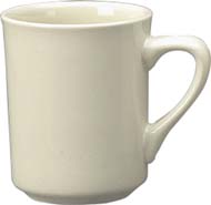 8 1/2 oz   toledo mug, european white - vitrified
