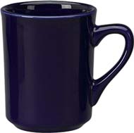 8 1/2 oz   toledo mug, cobalt blue - vitrified