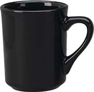 8 1/2 oz   toledo mug, black - vitrified