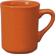 8 1/2 oz   toledo mug, tangerine - vitrified