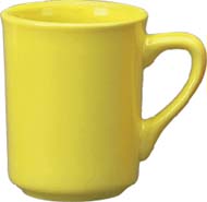 8 1/2 oz   toledo mug, yellow - vitrified
