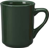 8 1/2oz   toledo mug, green - vitrified