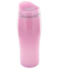 14 oz optima chrome travel mug - pink