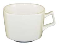 8 oz quad fine porcelain   square cup