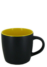 12 oz effect matte finish mug - black/yellow