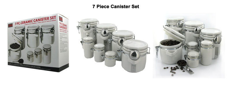 7 piece ceramic canister set
