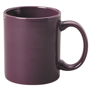 11 oz c-handle coffee mug - plum