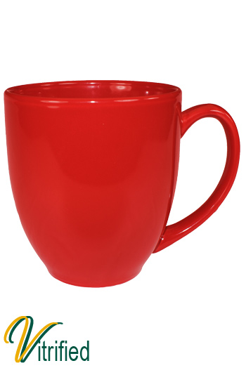 15 oz cancun bistro coffee mug - Stanford Red - Vitrified