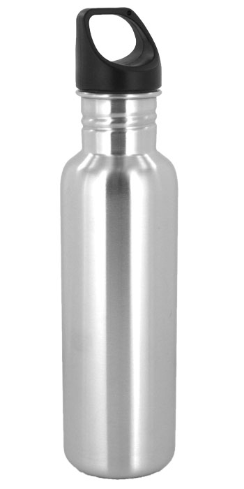 stainless steel 26 oz excursion sports bottle - silver