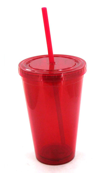 16 oz red journey travel cup with lid and straw [3340041-1] : Splendids  Dinnerware, Wholesale Dinnerware and Glassware for Restaurant and Home