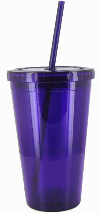 16 oz blue journey travel cup with lid and straw [3340042] : Splendids  Dinnerware, Wholesale Dinnerware and Glassware for Restaurant and Home