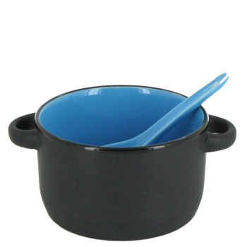 12.5 oz hilo bowl with spoon - sky blue
