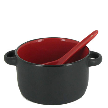 12.5 oz hilo bowl with spoon - red
