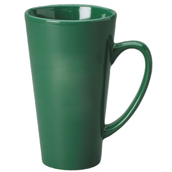 16 oz topeka latte mug - green