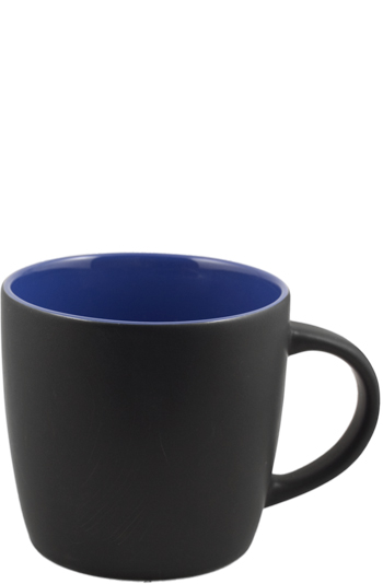 12 oz effect matte finish mug - black/ocean blue