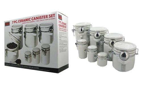 7 piece ceramic canister set