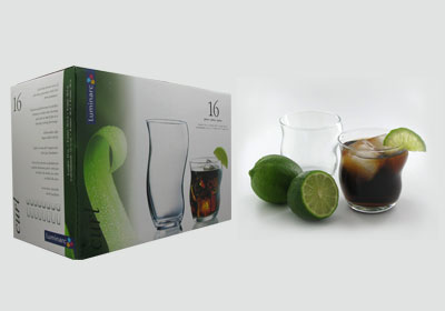 16 pc. curl juice glasses